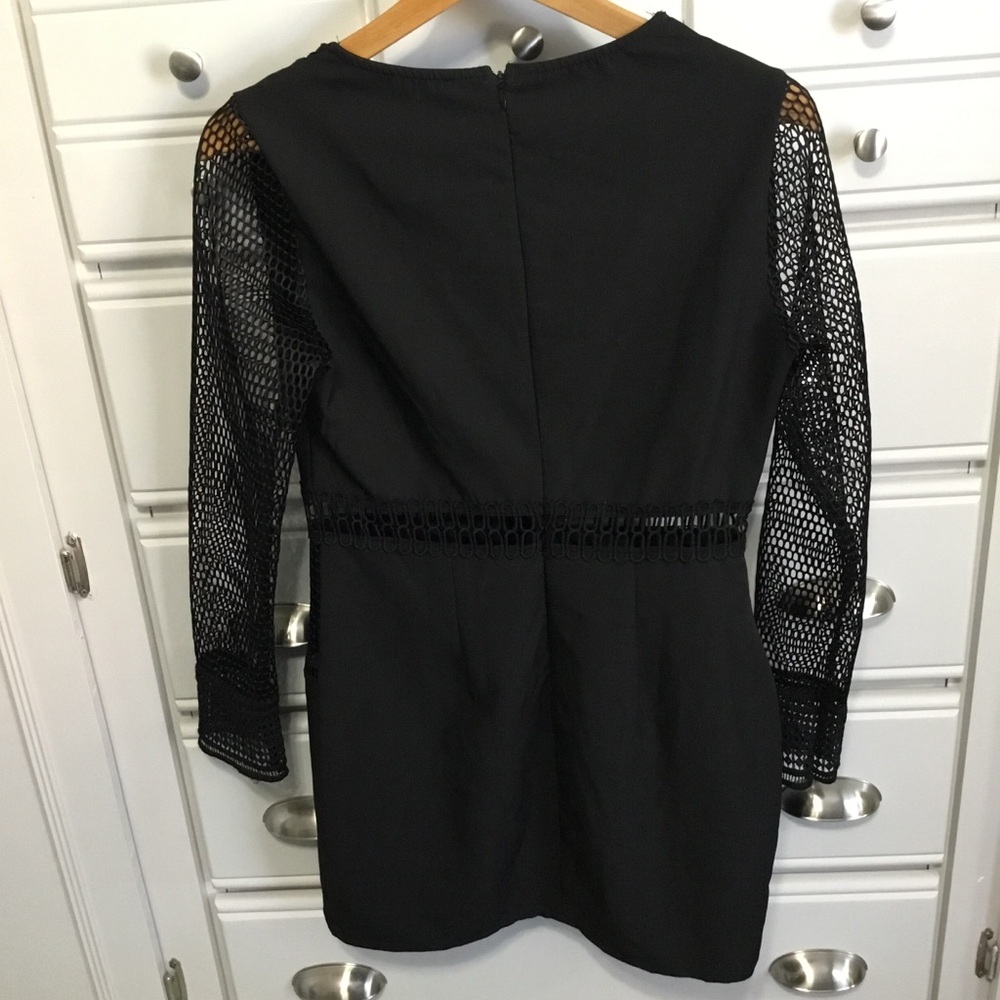 NASTY GAL Lets Net To It Mesh Fishnet Detail Mini Dress size US10 - Picture 4 of 12